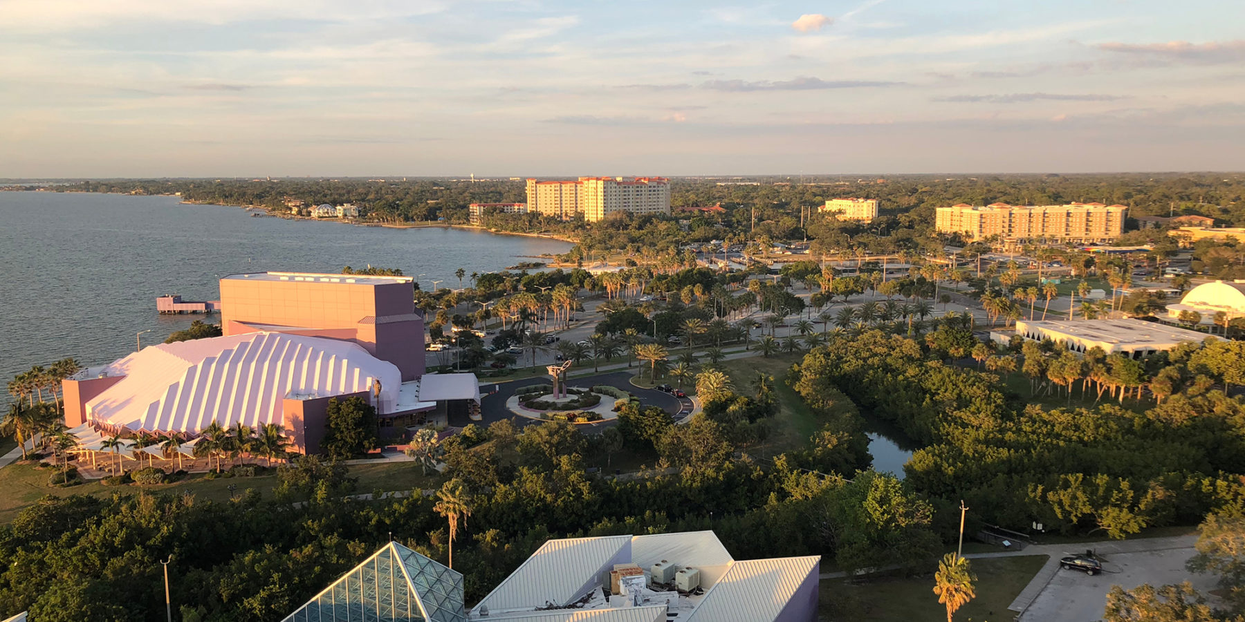 Photo of the Sarasota Waterfront from the sky