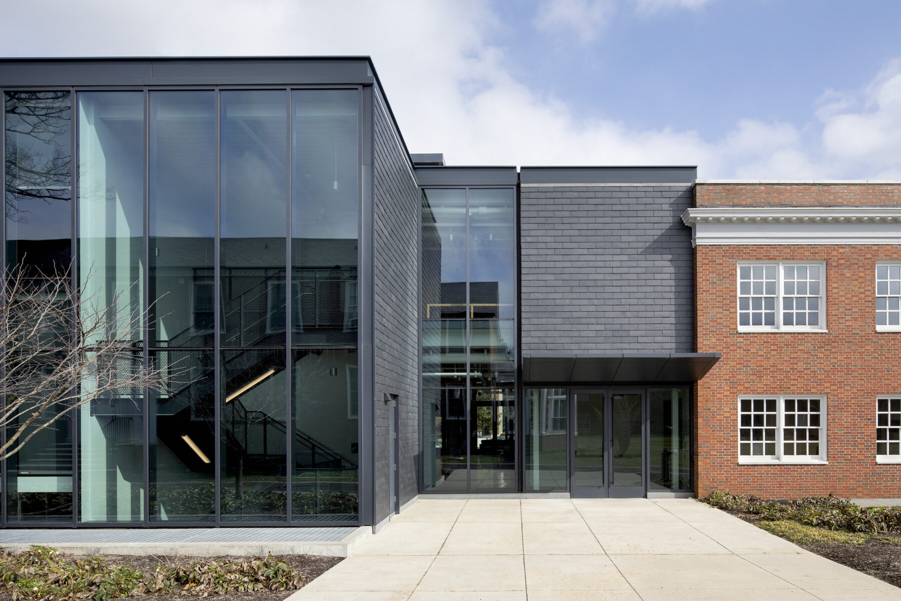 Exterior photo of building entry